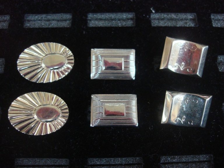 Vintage gold tone cufflinks, three unique pairs
