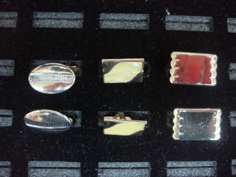 Vintage Swank gold-tone cufflinks (3 pairs) - Unique set #392