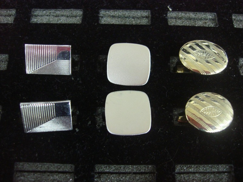 Vintage silver and gold tone cufflinks set