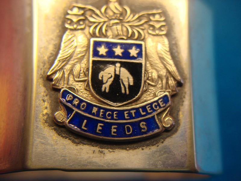 Vintage Leeds Coat of Arms Napkin Ring