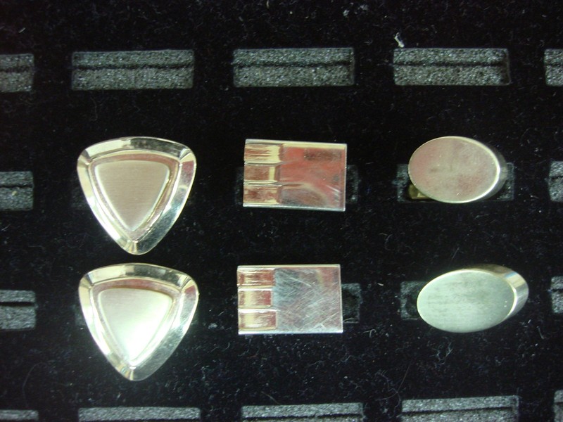 Vintage gold-tone cufflinks, set of three