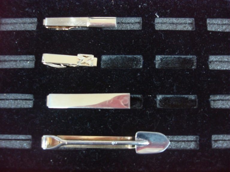Vintage gold-tone tie clip set of four