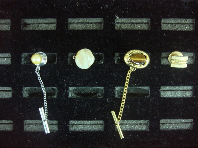 Vintage Gold & Silver Tone Tie Tack Set of 4