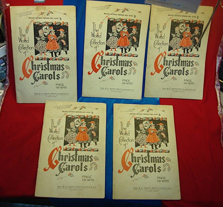 Vintage set of five Christmas carol booklets, The Wood Collection - No. 400