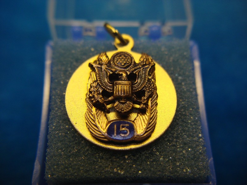 New U.S. Army 15 Year Service Charm in Original Box