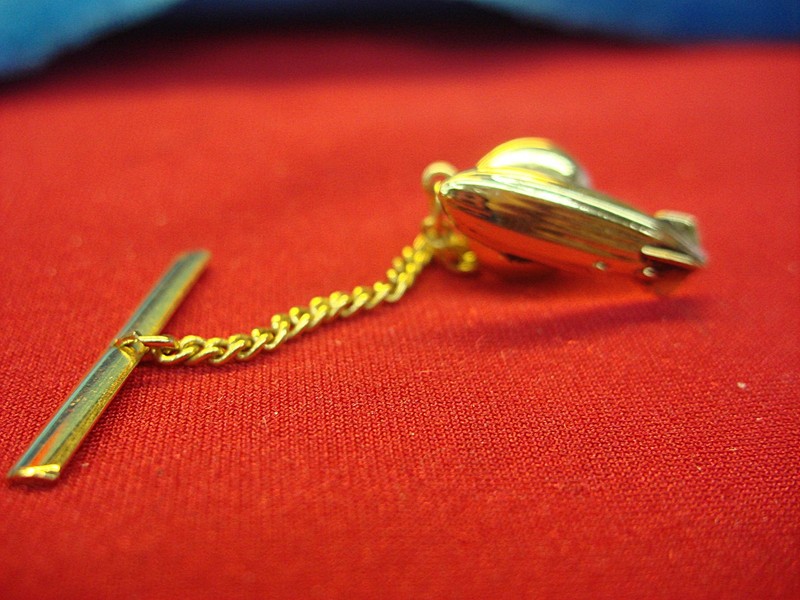 Vintage Gold-Tone Zeppelin Tie Tac/Lapel Pin