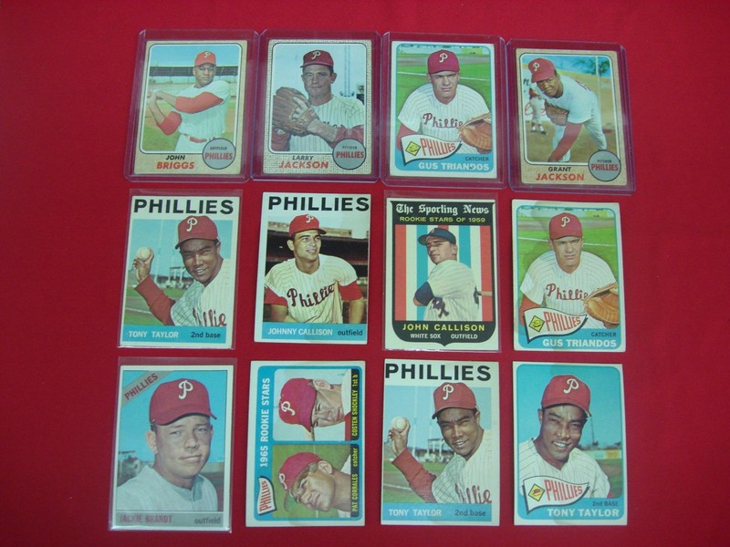 Vintage Philadelphia Phillies baseball cards from the Topps set (1959-1968)