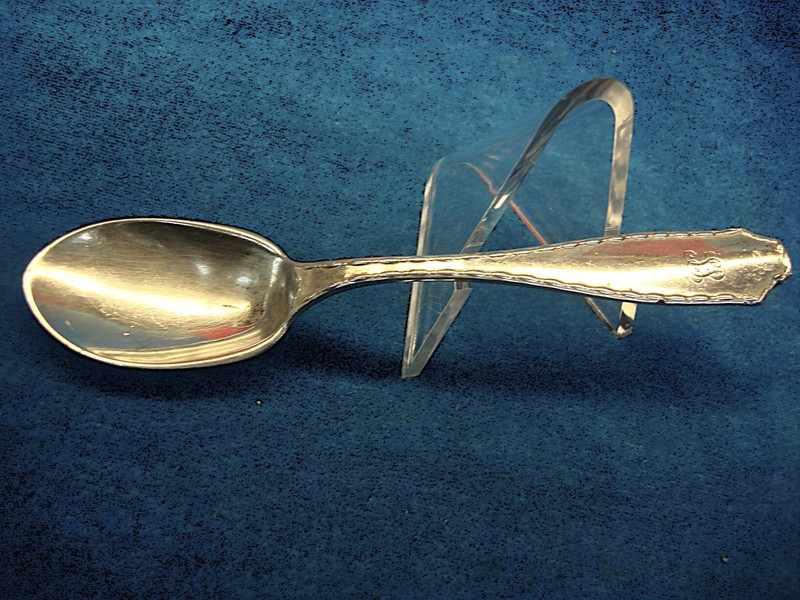 Vintage Tiffany & Co. Marquise Sterling Silver Ice Cream Spoon - Monogrammed