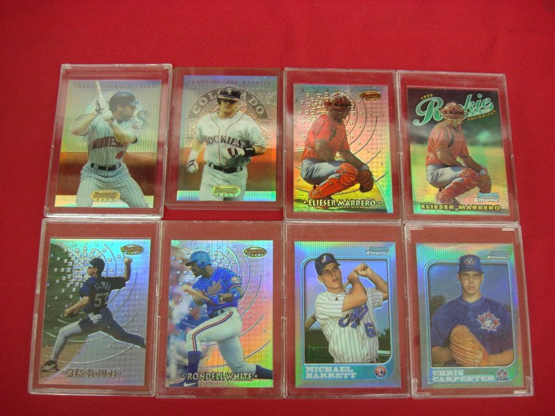 Bowman Chrome & Bowman's Best Refractors Card Lot featuring Walker, Cordova, and RCs