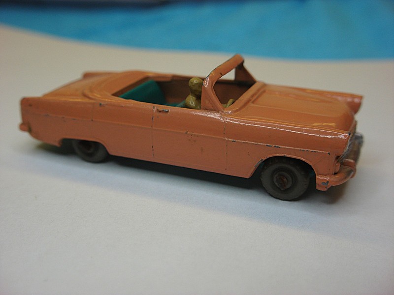 Vintage Lesney No. 39A Pink Ford Zodiac Convertible Diecast Model Car - Good Condition