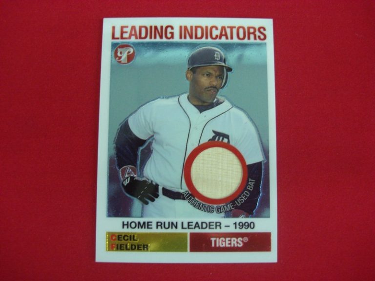 2005 Topps Pristine Legends Cecil Fielder Bat Relic Baseball Card #LI-CF