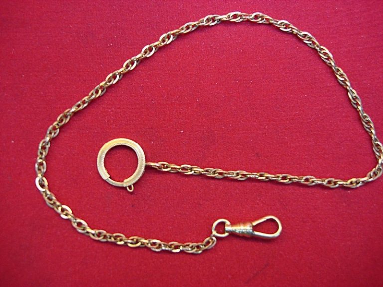 Vintage gold filled pocket watch chain