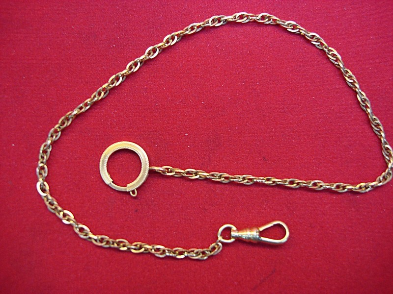 Vintage gold filled pocket watch chain