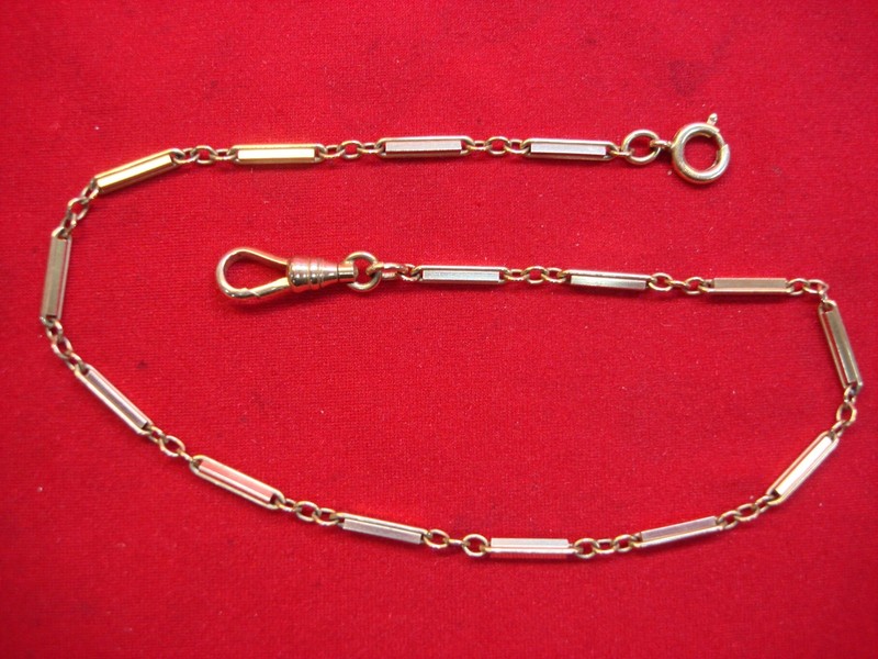 Vintage Gold Filled Pocket Watch Chain (13")