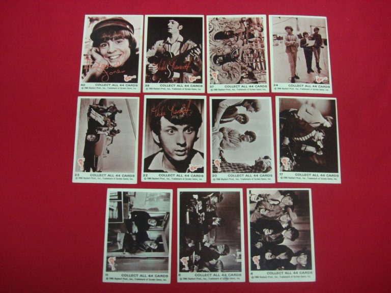 Vintage 1966 The Monkees Raybert Trading Cards
