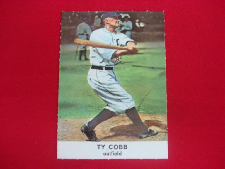 1961 Golden Press Ty Cobb #25 Detroit Tigers baseball card in poor condition