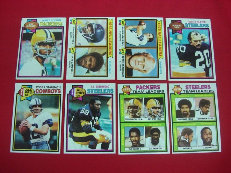 1979 Topps Football Stars Card Lot featuring James Lofton rookie card #310