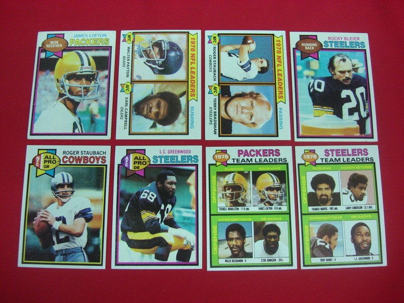 1979 Topps Football Stars Card Lot featuring James Lofton rookie card #310