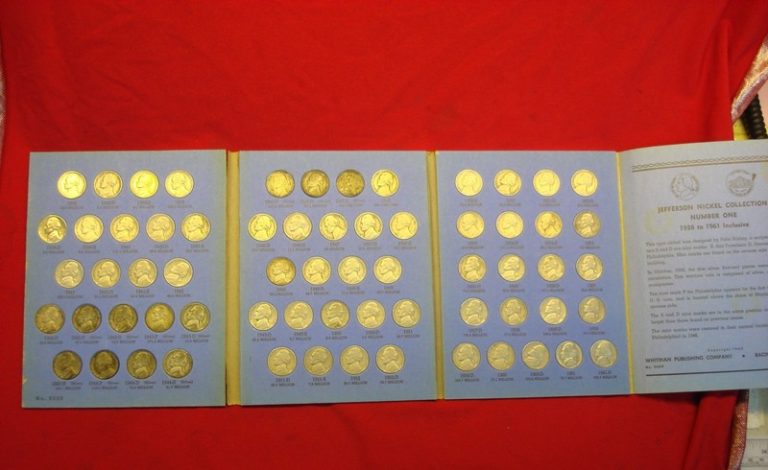 Complete set of circulated Jefferson nickels from 1938 to 1961