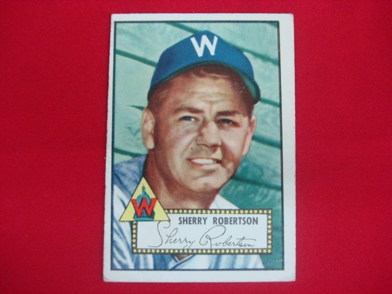 1952 Topps Sherry Robertson #245 Washington Senators Baseball Card