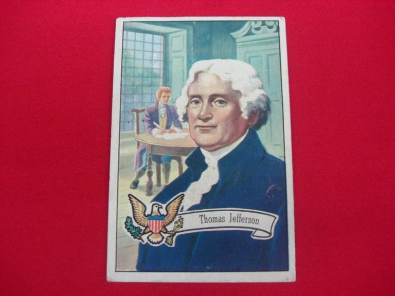 1952 Bowman U.S. Presidents Thomas Jefferson #5 Trading Card