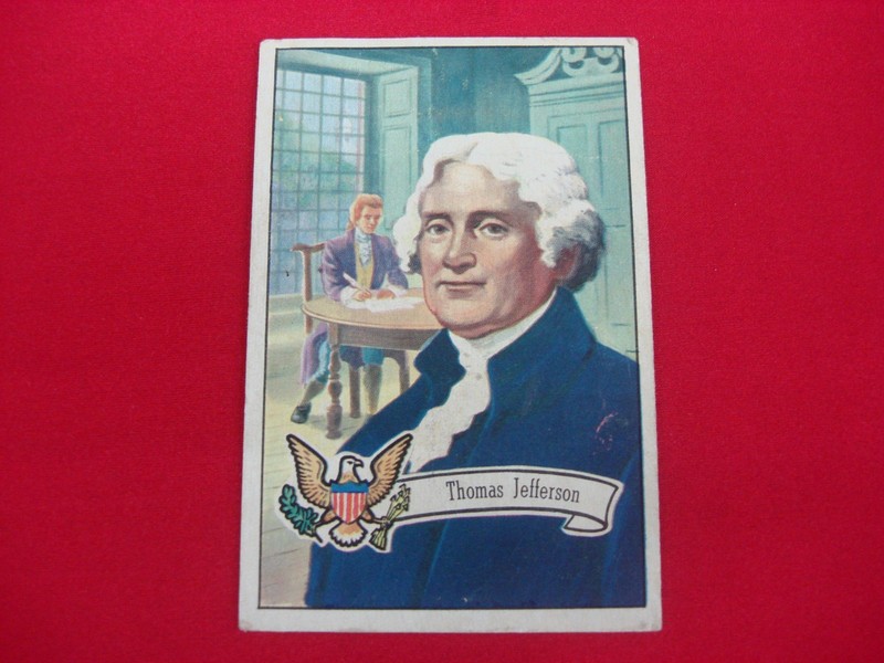 1952 Bowman U.S. Presidents Thomas Jefferson #5 Trading Card