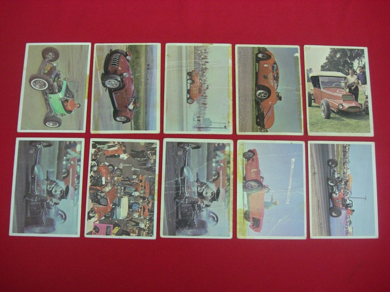 Vintage 1965 Donruss Hot Rod Magazine Trading Cards