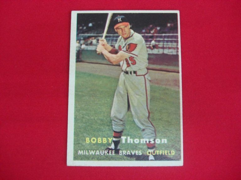 1957 Topps Bobby Thomson #262 Milwaukee Braves Baseball Card