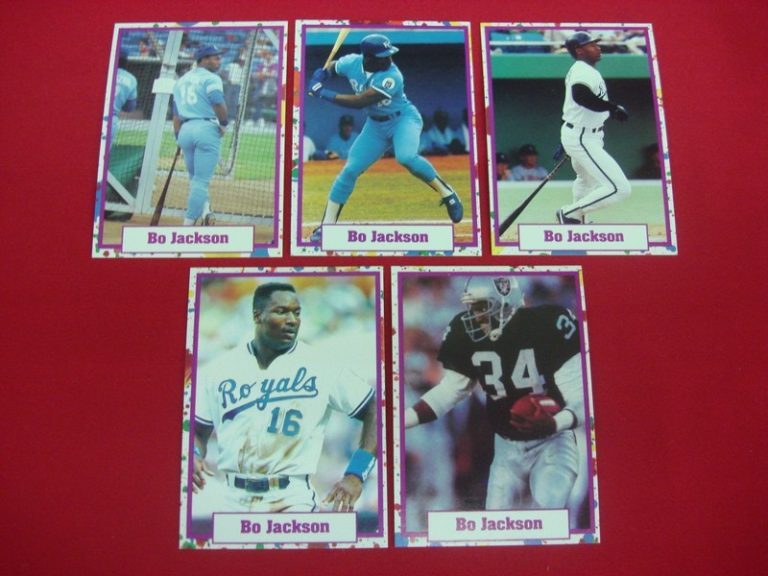 Bo Jackson Sports Cards - Broder Type Royals & Raiders Complete Set