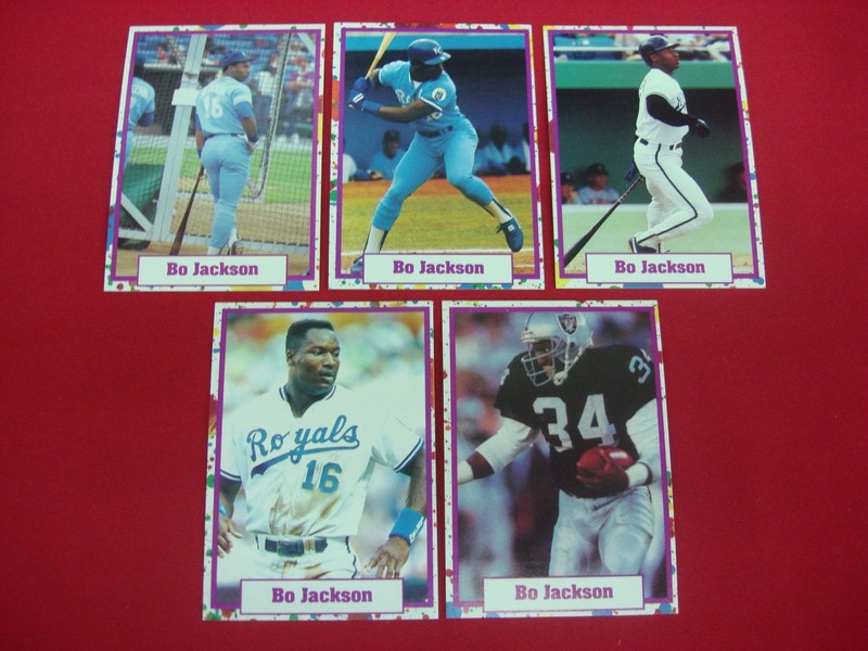 Bo Jackson Sports Cards - Broder Type Royals & Raiders Complete Set