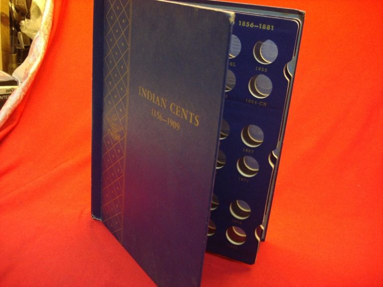 Whitman Classic Album #9402 for Indian Head Cents (1856-1909), vintage coin storage, good condition