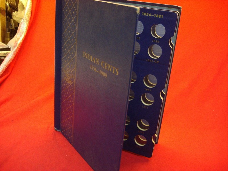 Whitman Classic Album #9402 for Indian Head Cents (1856-1909), vintage coin storage, good condition