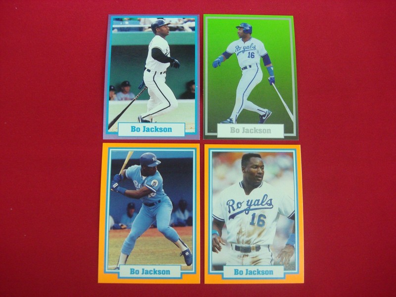 Bo Jackson Premier & Sport Stars Broder Type Baseball Cards - 4 Card Lot