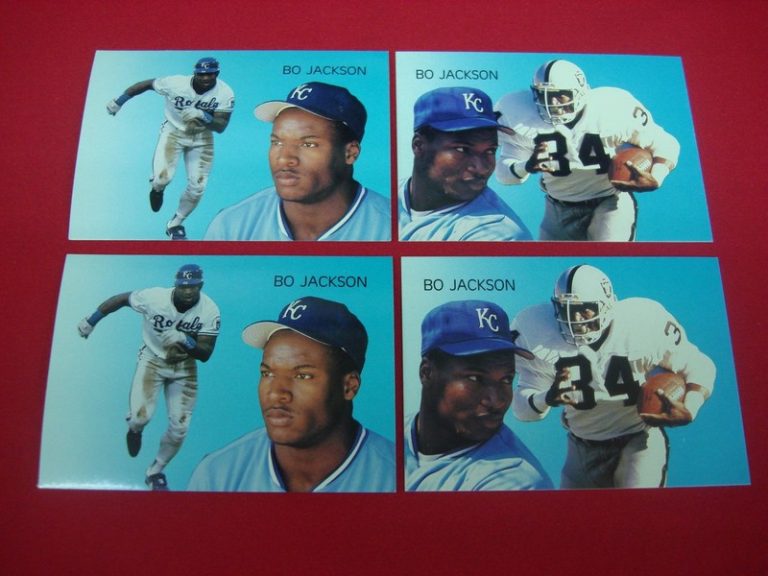 Vintage Bo Jackson Broder Type Sports Cards, Royals & Raiders