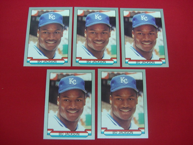 Vintage Bo Jackson Kansas City Royals Star Border Trading Cards