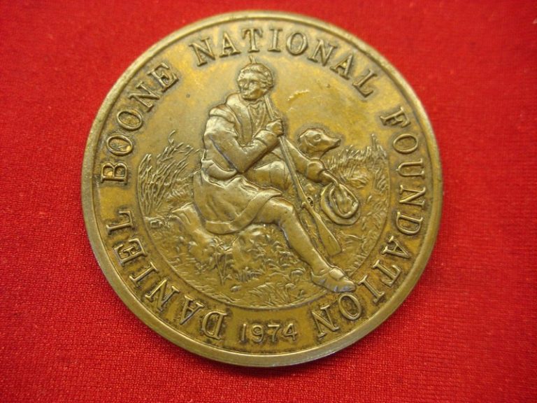 1974 Daniel Boone Homestead Commemorative Token - Bronze, Excellent Condition