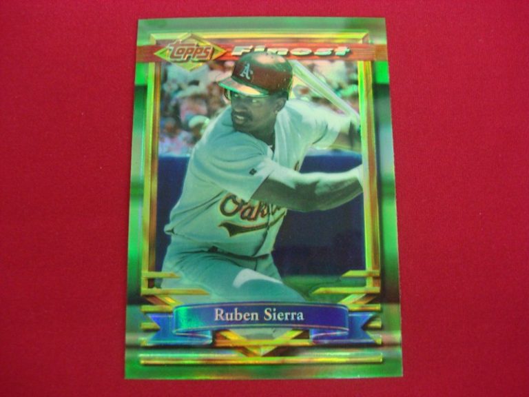 1994 Topps Finest Ruben Sierra Refractor #371 Oakland Athletics Baseball Card