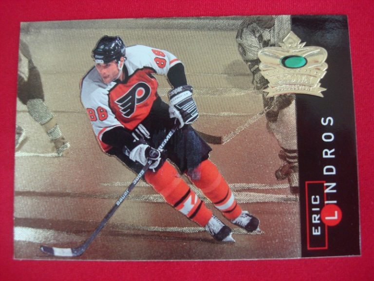 1995-96 Parkhurst International Crown Collection Eric Lindros Gold Series #1 Hockey Card