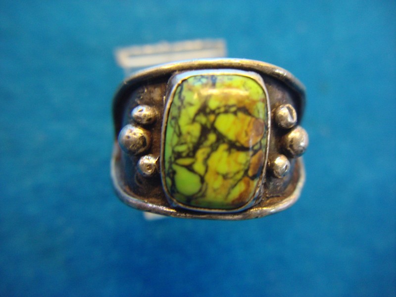 Vintage sterling silver turquoise ring, size 9