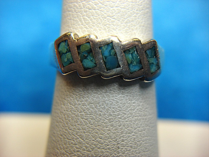 Authentic Sterling Silver Turquoise Ring | Southwest Style Size 6 1/2
