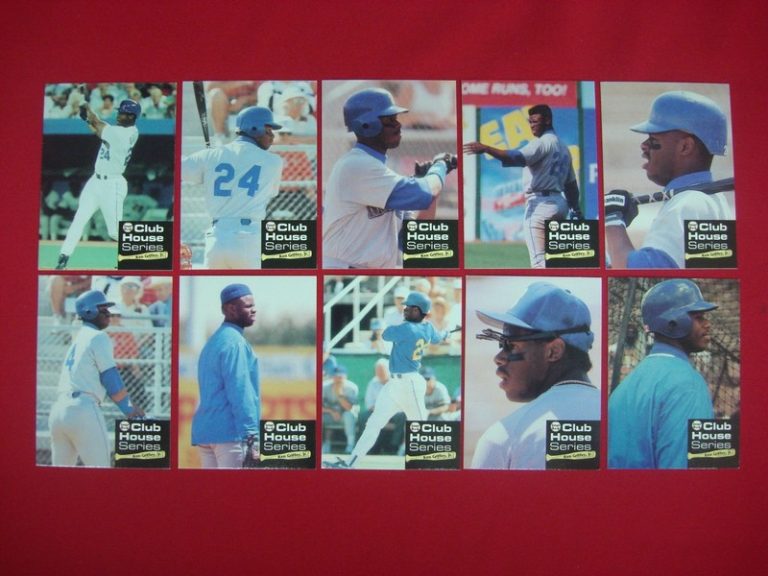 1992 Front Row Clubhouse Series Ken Griffey Jr. 10-card set with holographic #1 card