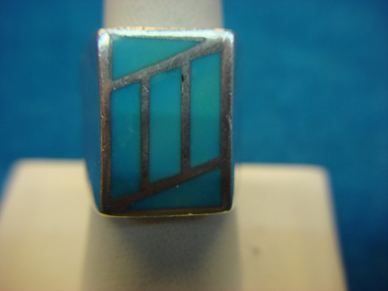 Vintage Zuni Sterling Silver Ring (Size 9)