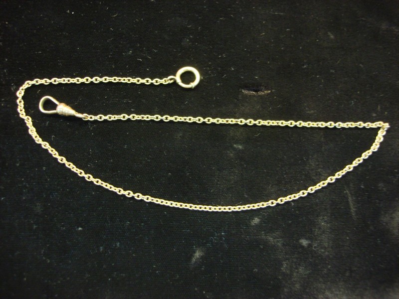 Vintage gold-tone pocket watch chain, 14.5 inches