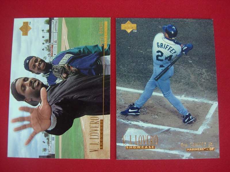 1996 Upper Deck V.J. Lovero Insert Cards: Ken Griffey Jr. #VJ4 (Bonds) & #VJ10