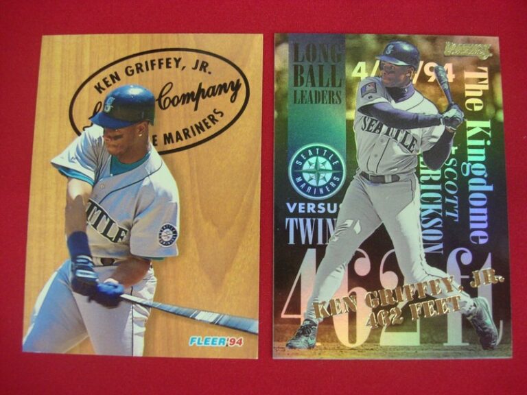 Ken Griffey Jr. 1994 Donruss Long Ball & Fleer Lumber Company Dual Card Set