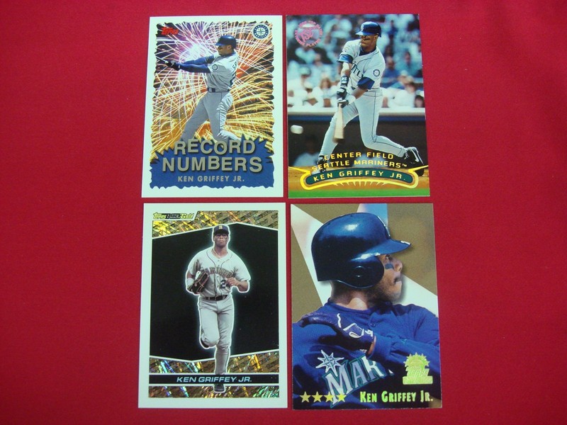 Ken Griffey Jr. Topps insert baseball card lot