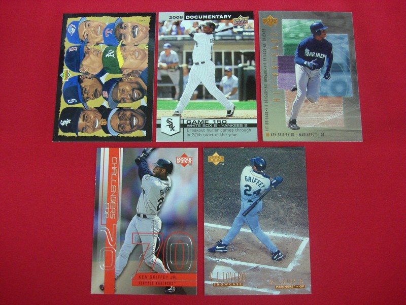 Ken Griffey Jr. Upper Deck Insert Baseball Card Lot (5 Cards)