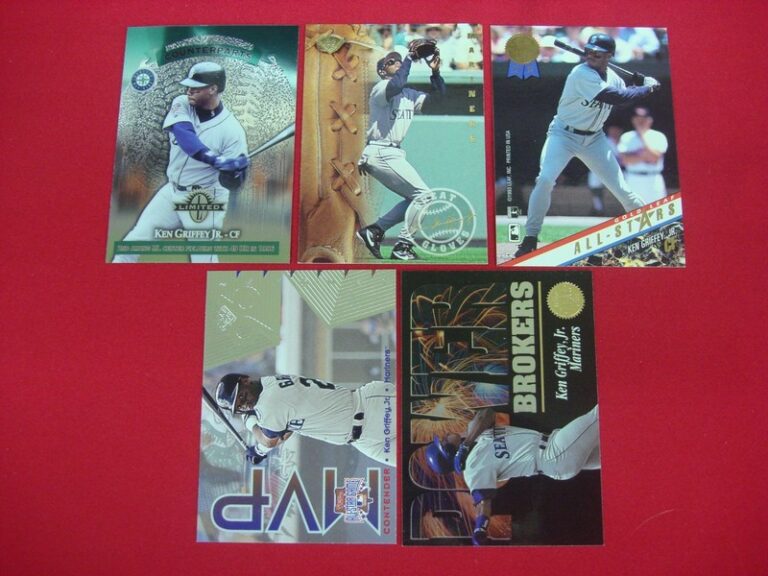 Ken Griffey Jr. Leaf Insert Baseball Card Lot (5 Cards) - Seattle Mariners