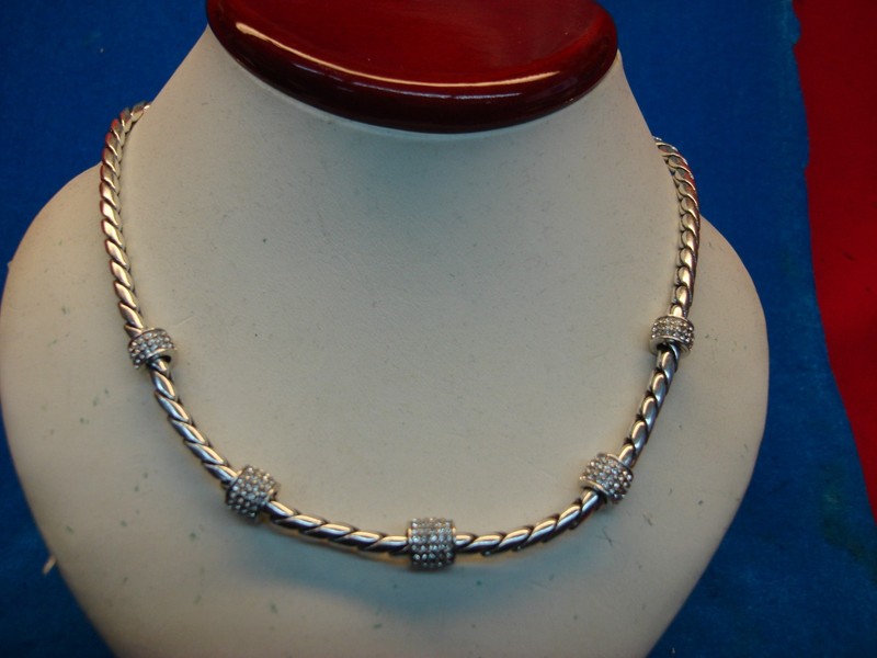 Brighton Meridan Station Heavyweight Necklace with Diamond Simulant Accents