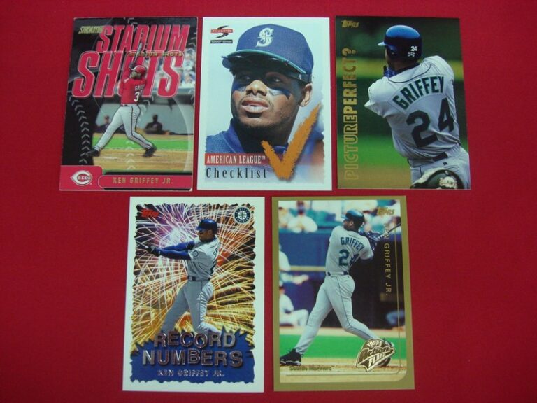 Collection of 5 Ken Griffey Jr. insert baseball cards